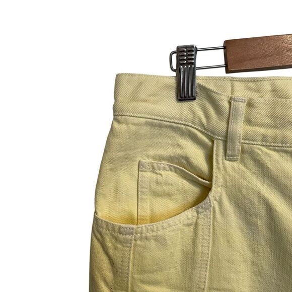 Isabel Marant Vikira Slim Pants Light Yellow Denim Size 40 or US 10 - Picture 4 of 8